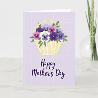 Cartão Grid Lavender Floral Card
