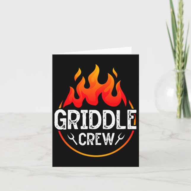 Cartão Griddle Grill Squad Team Barbecue Churrasco Griddl (Frente)