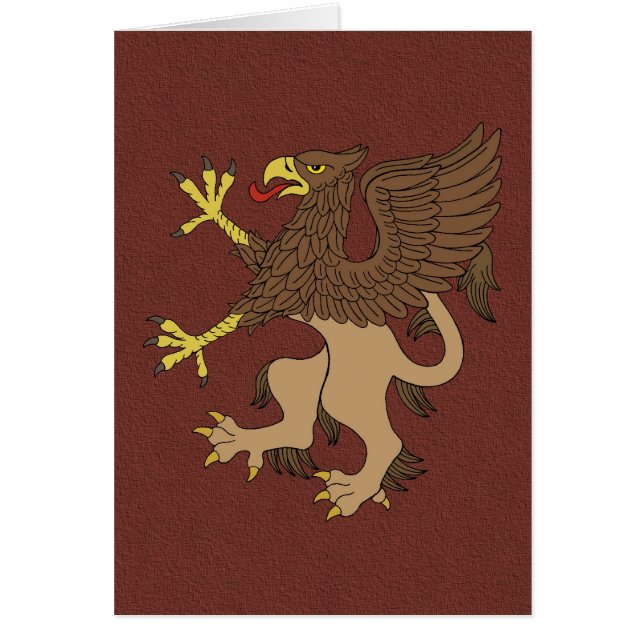 Cartão Griffin Rampant Greeting Card (Frente)