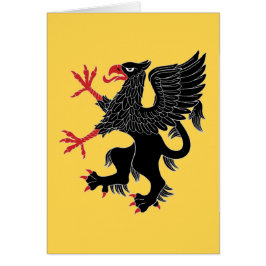 Cartão Griffin Rampant Sable Greeting Card