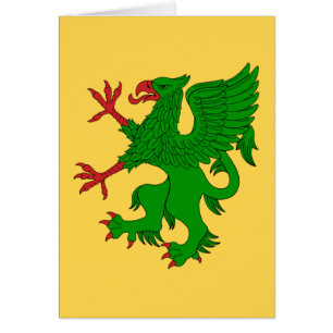 Cartão Griffin Rampant Vert Greeting Card