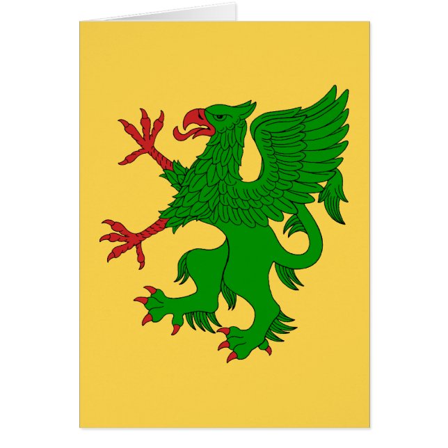 Cartão Griffin Rampant Vert Greeting Card (Frente)
