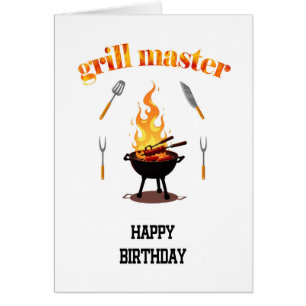 Cartão Grill Master Birthday