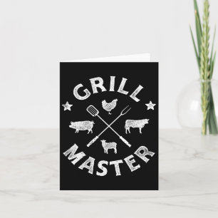 Cartão Grill Master Funny Pork Barbecue Grillmaster M