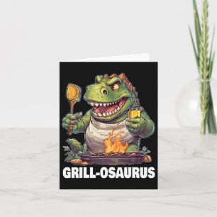 Cartão Grill-osaurus Rex Churrasco Dinossauro Pai Engraça