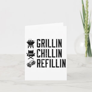 Cartão Grillin Chillin Refillin Funny Byrbecue Churrasco