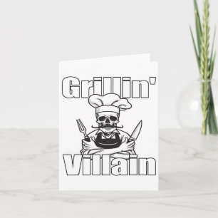 Cartão Grillin Como Um Churrasco De Villain Grillin E Chi