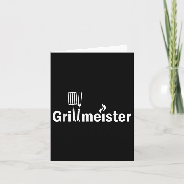 Cartão Grillmeister Grillmaster, Churrasco, Griling (Frente)