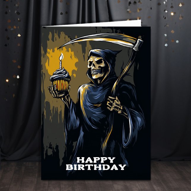 Cartão Grim Reaper Birthday (Criador carregado)