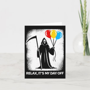 Cartão Grim Reaper Day Off Dia de as Bruxas engraçado Fun