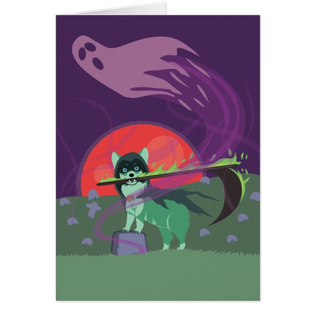 Cartão Grim Reaper Puppy (Frente)