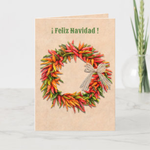 Cartão Grinalda do Sudoeste do Chile Feliz Navidad Natal