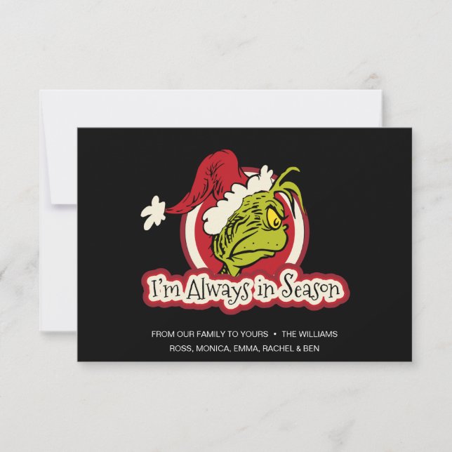 Cartão Grinch | Estou Sempre na Estação (Frente)