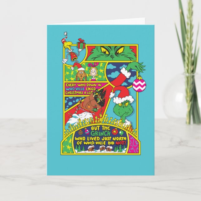 Cartão Grinch | Gráfico Cômico (Frente)