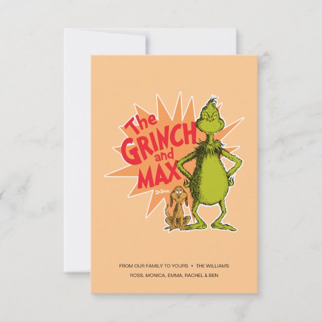 Cartão Grinch | Grinch & Max Estrela Cadente (Frente)