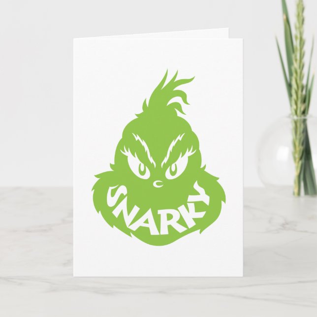Cartão Grinch Malicioso | Rosto de Grinch (Frente)