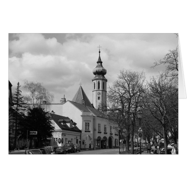 Cartão Grinzinger Pfarrkirche (Frente Horizontal)