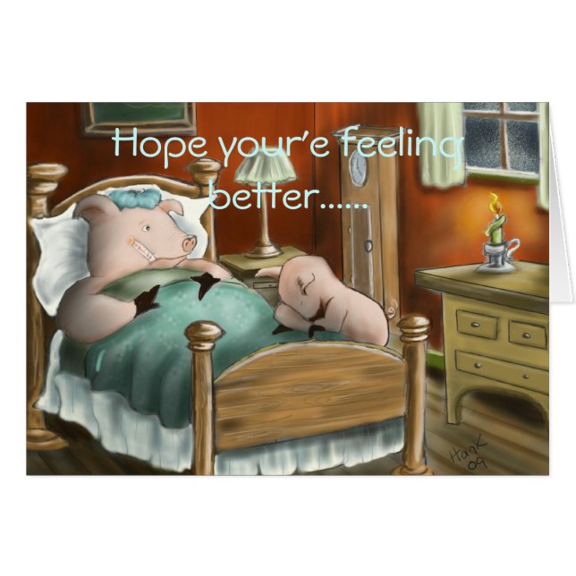 Cartão Gripe dos suínos, your'e da esperança que sente (Frente Horizontal)