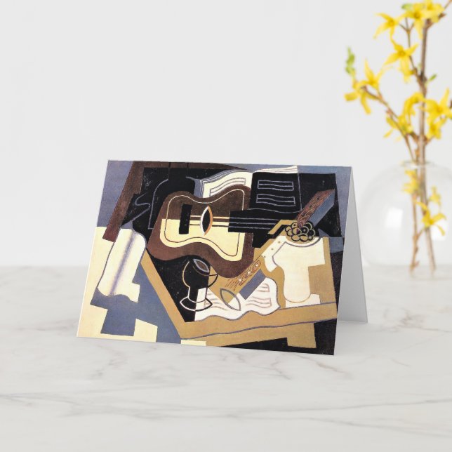 Cartão Gris - Violão e Clarinet, belas artes, (Flor Amarela)