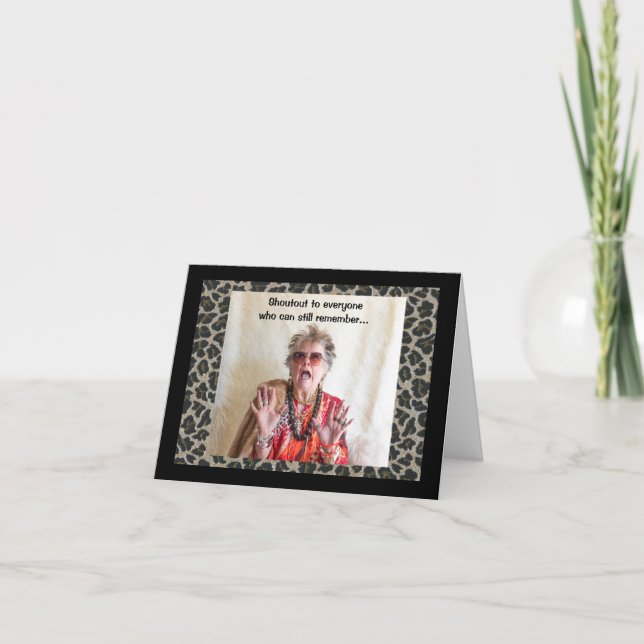 Cartão Grite para minhas pessoas que não se lembram ontem (Frente)