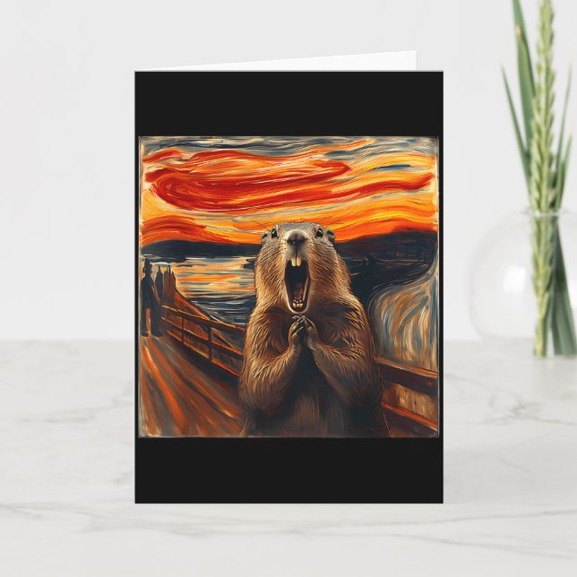 Cartão Grito Dia da Marmota Artístico Dia da Marmota Engr (Frente)