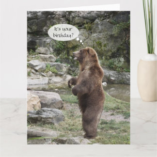 Cartão Grizzly Bear Standing Ovation BIG