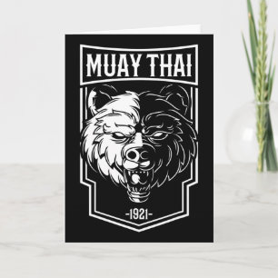 Cartão Grizzly Muay Thai - Presente de Boxe Tailandês e K