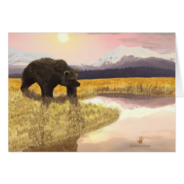Cartão Grizzly Pond (Frente Horizontal)