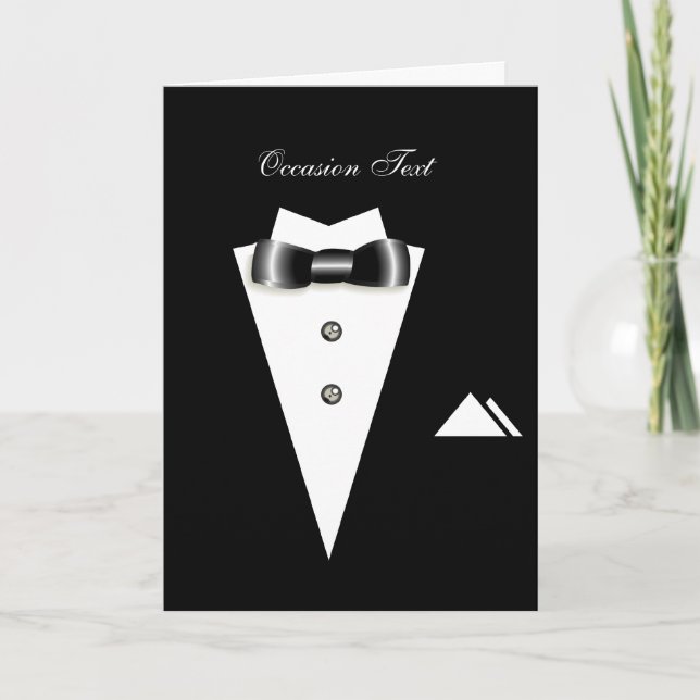 Cartão Groom & Bride Wedding Occasion Greeting Card (Frente)