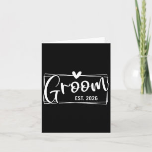 Cartão Groom Est. Engag de Casamento do Recem casados da 