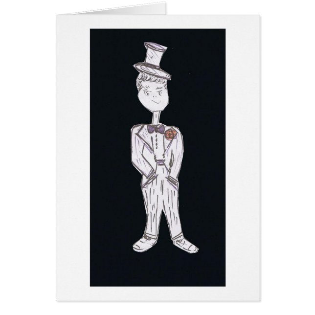 Cartão Groom Tuxedo (Frente)
