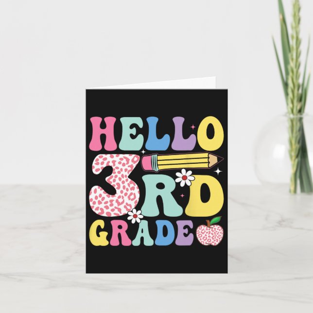 Cartão Groovy 3º Grau De Volta À Escola Pink Leopard 2025 (Frente)