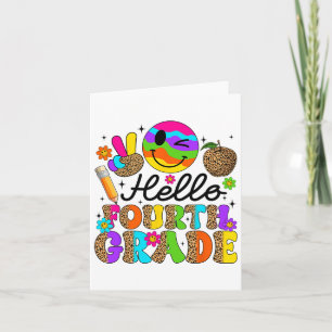 Cartão Groovy Alunos do 4º ano Leopard 1rua Dia