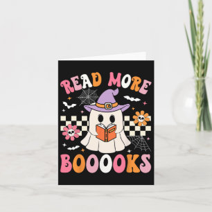Cartão Groovy Boooks Ghost Leia Mais Livros Engraçado Pro