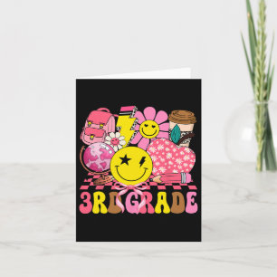 Cartão Groovy Cute, 3º Ano, Meninas Escolares
