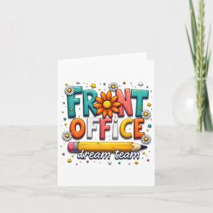 Cartão Groovy Front Office Dream Team Feliz Primeiro Dia