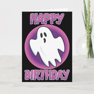 Cartão Groovy Ghost Birthday Card