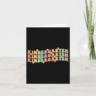 Cartão Groovy Kindergarten Vibes Rosto Professores De Ret
