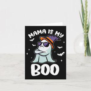 Cartão Groovy Mama É Meu Boo Halloween Toddler Meninas