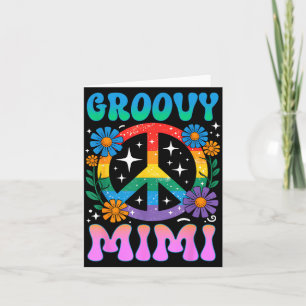 Cartão Groovy Mimi Floral Quadril Engraçado Dia das Mães