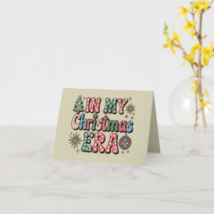 Cartão Groovy Na Minha Era De Natal Professor Divertido