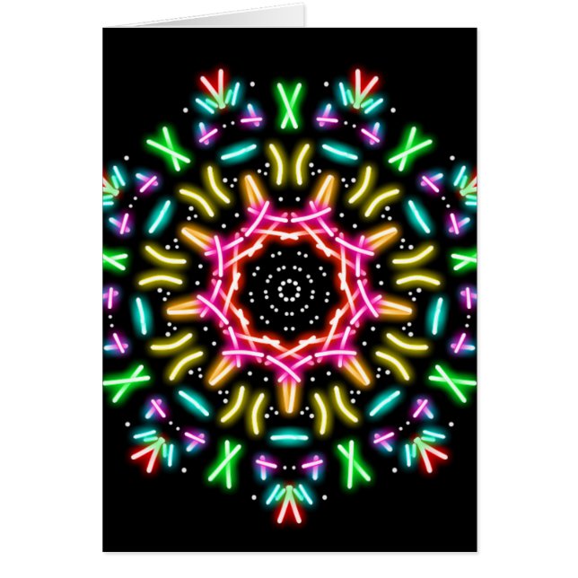 Cartão Groovy neon (Frente)