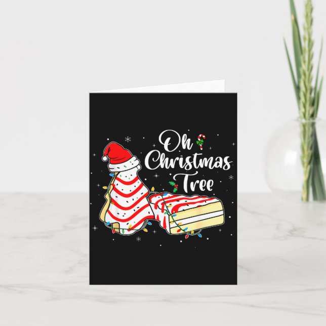 Cartão Groovy Oh Christmas Tree Cakes Debbie Becky Jen Ca (Frente)