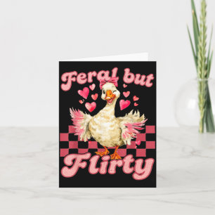 Cartão Groovy Pato de São Valentão Bobalhão Feral-mas-sed