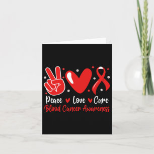 Cartão Groovy Peace Love Cure Blood Cancer Awarness