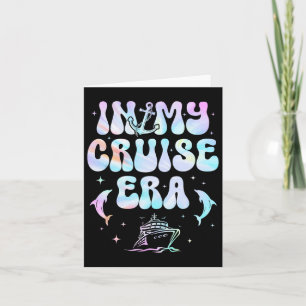 Cartão Groovy Retro Na Minha Era de Cruzeiro Férias em Fa