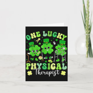 Cartão Groovy um fisioterapeuta sortudo st patrick's