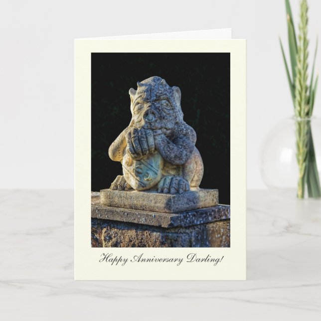 Cartão Grotesco Cornudo Sinistro - Feliz Aniversário Quer (Frente)