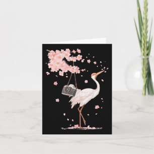 Cartão Grou Japonês No Japão Olha Com Câmera Legal 