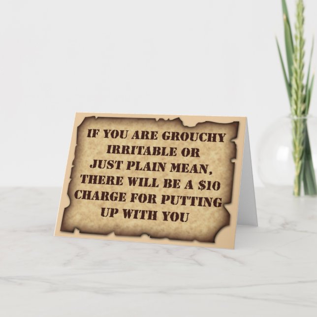 Cartão Grouchy Greeting Card (Frente)